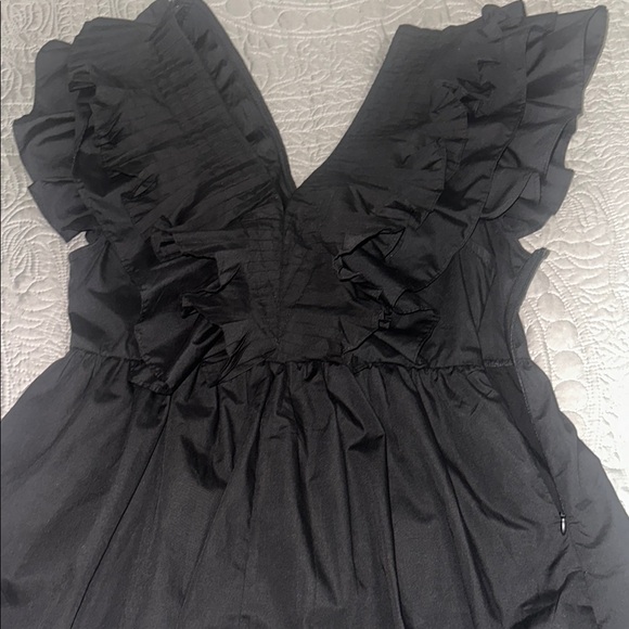 Entro Black Ruffled Ruched Mini Dress - Picture 4 of 6